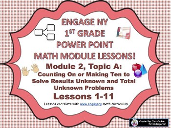 Preview of POWER POINT Slides:  1st Grade Engage NY Module 2, Topic A lessons (1-11)!