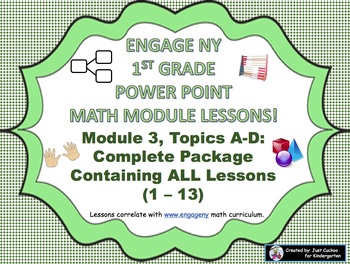 Preview of POWER POINT Slides 1st Grade Engage NY Module 3 BUNDLE Topics A thru D