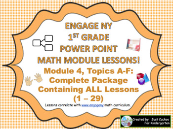 Preview of POWER POINT Slides 1st Grade Engage NY Module 4 BUNDLE Topics A thru F