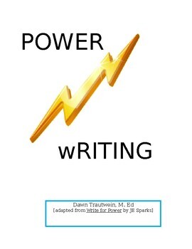 Preview of POWER WRITING teacher manual (editable)