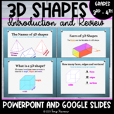 3D Shapes | Introduction and Review (Powerpoint & Google Slides)