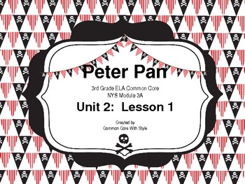 Preview of POWERPOINT LESSON Peter Pan, Module 3, UNIT 2,  Lesson 1 for NYS 3rd GRade