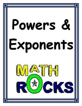 Preview of POWERS AND EXPONENTS