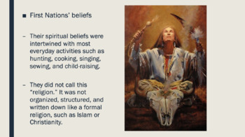 Preview of PPT Canadian First Nations / Indigenous People's Religious Beliefs