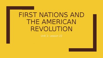 Preview of PPT Canadian First Nations and the American Revolution