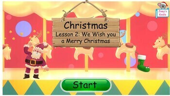 Preview of Joey's Super Christmas Class PPT. Kids Animated, interactive, videos, audio...2