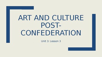 Preview of PPT Group of Seven, Emily Carr and Art in Post-Confederation Canada + Homework