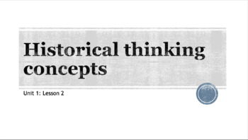 Preview of PPT Historical Thinking Concepts