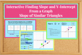 Preview of PPT Interactive Notes Finding Slope, Y-Intercept From a Graph/Similar Triangles