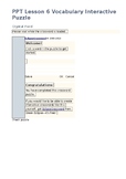 PPT Lesson 6 Vocabulary Interactive Puzzle