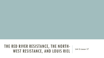Preview of PPT Red River Resistance, North-West Resistance and Louis Riel