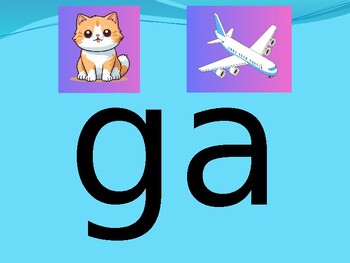 PPT/Slides: Spanish syllables: Sílabas de G- ga, gue, gui, go, gu