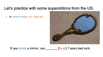 Preview of PPT Superstitions & the 1st Conditional
