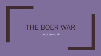 Preview of PPT The Boer War from a Canadian Perspective + Worksheets