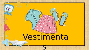 Preview of PPT de Vocabulario de las vestimentas básicas en español