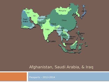 Preview of PPT on Afganistan, Saudi Arabia & Iraq - Intermediate grades