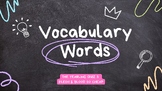 PPTZ - Vocab Words from The Yearling Chapters 4-6 and The 