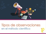 Science Spanish | PPoint Tipos de observaciones en el méto