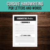 PQR Cursive Lettering Practice | Handwriting Printable Worksheet