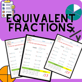 PRACTICE FRACTIONS WORKSHEETS COLLECTION | Color the evide
