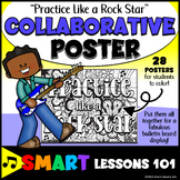 PRACTICE Like a ROCK STAR Collaborative Poster Music Growt