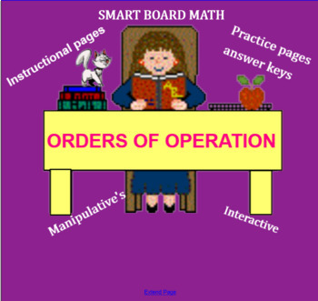 Preview of ORDERS OF OPERATIONS; for Smart boards.