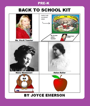 Preview of PRE-K BACK TO SCHOOL KIT {LIT, CLIPART ETC HANDY YEAR-ROUND, 95 PP}