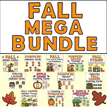 Preview of PRE-K FALL MEGA BUNDLE - 12 activities included