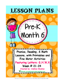 PRE-K Lesson Plans MONTH 6 Bundle by GBK!!!! New!!