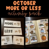 PRE-K OCTOBER Fall Themed More or Less Activity Pack - Spe