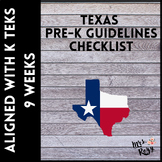 PRE-K Texas Guidelines Checklist TEKS Aligned (9 Weeks Checks)