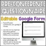 PRE Parent/Teacher Conference Questionnaire
