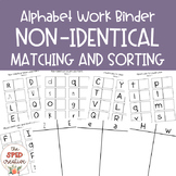 Alphabet Work Binder – Non-Identical Matching and Sorting