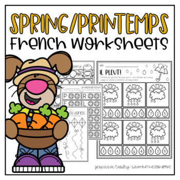 french spring worksheets cahier d activités printemps tpt