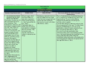 Preview of PRE-SCHOOLERS DEVELOPMENT WORKSHEET (4-6) Years