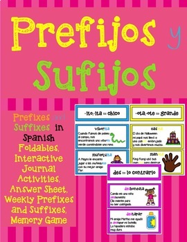 Preview of PREFIXES AND SUFFIXES IN SPANISH / PREFIJOS Y SUFIJOS EN ESPAÑOL