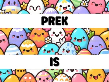 Preview of PREK IS EGG-STRA SPECIAL! HAPPY EASTER! Easter Bulletin Board Decor Kit