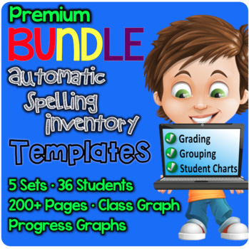 Preview of PREMIUM BUNDLE Spelling Inventory Templates