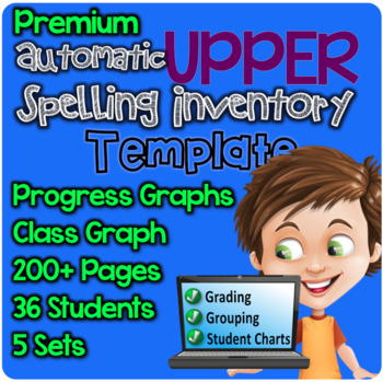 Preview of PREMIUM Upper Automatic Spelling Inventory Template