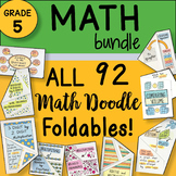 5th Grade Math Interactive Notebook Doodle Foldables - ALL the Foldables Bundle