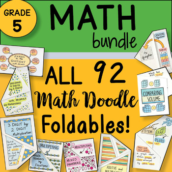 Preview of 5th Grade Math Interactive Notebook Doodle Foldables - ALL the Foldables Bundle