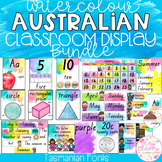 Watercolour Australian Classroom Display Bundle - Tasmanian Fonts