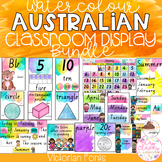 Watercolour Australian Classroom Display Bundle - Victorian Fonts