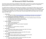 PREP Portfolio Unit - Instructions and Reflection Prompts