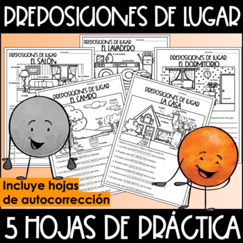 Preview of PREPOSICIONES DE LUGAR. Prepositions of place in Spanish.