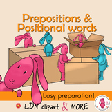 PREPOSITION AND POSITIONAL language words (flash) cards, p