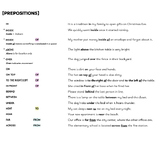 PREPOSITIONS - Comparisons and Examples for ESL Beginners