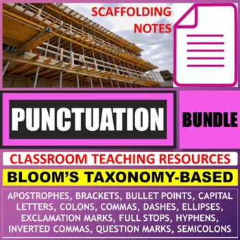 Preview of PUNCTUATION: SCAFFOLDING NOTES - BUNDLE