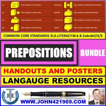 Preview of PREPOSITIONS: SCAFFOLDING NOTES - BUNDLE