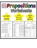 PREPOSITIONS | Worksheets | Independent Work Packet | Spee